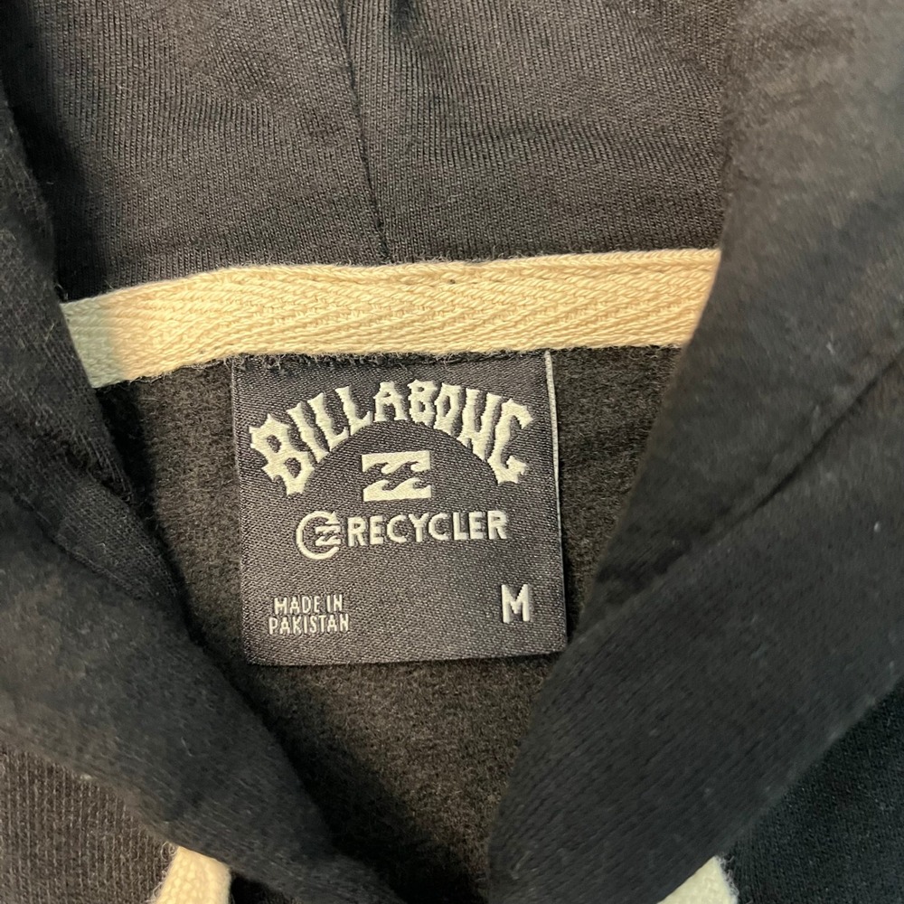 Billabong All Day PO Hoodie Mens Medium Black Recycler Sweatshirt ABYFT00336 NWT - Picture 3 of 9